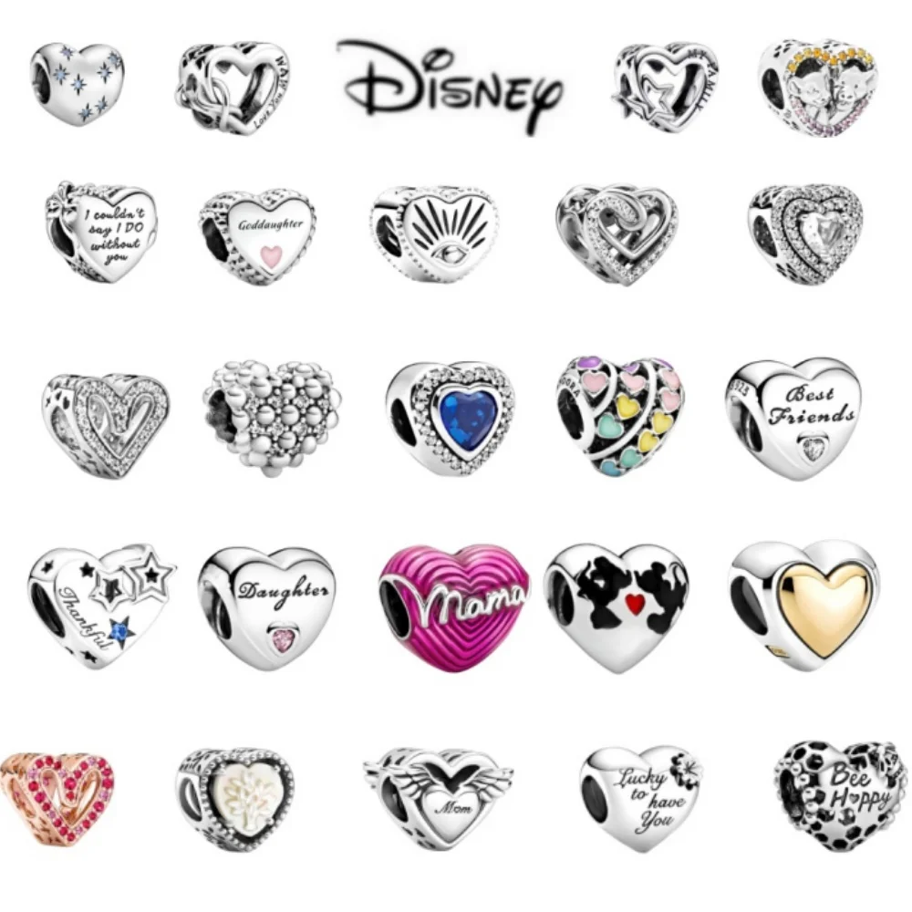 New Disney Gem Charm Beautiful Mom Heart Beads Fit Pandora Hot Selling Mother's Day Limited Edition