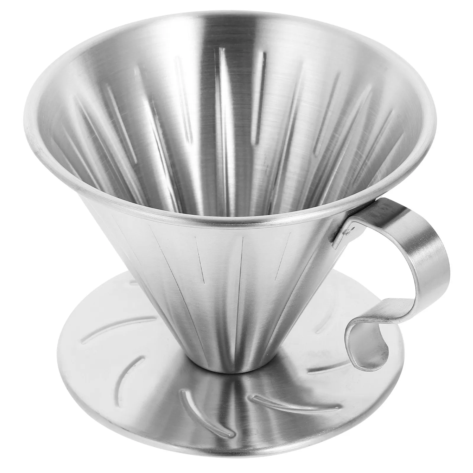 Cone Coffee Filter Dripper Stainless Steel Home Funnel Easy Extraction Portable Safe Stainless Steel Coffee Filter