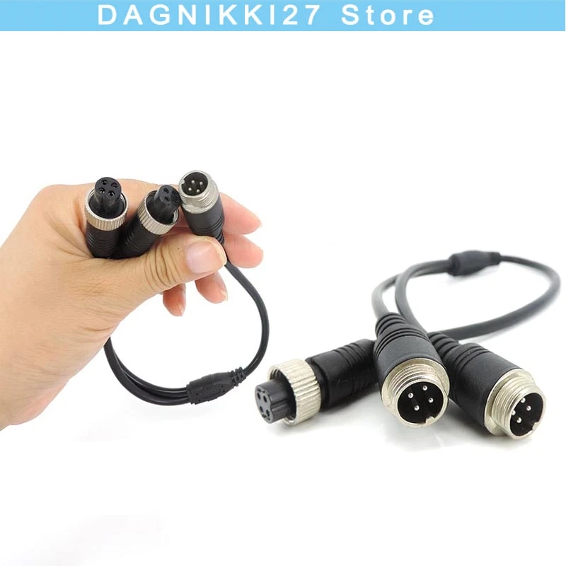 1Pcs 4 Types M12 4Pin Aviation Head to Male/Female Extension Y Splitter Cable Adapter for CCTV Camera Connector v