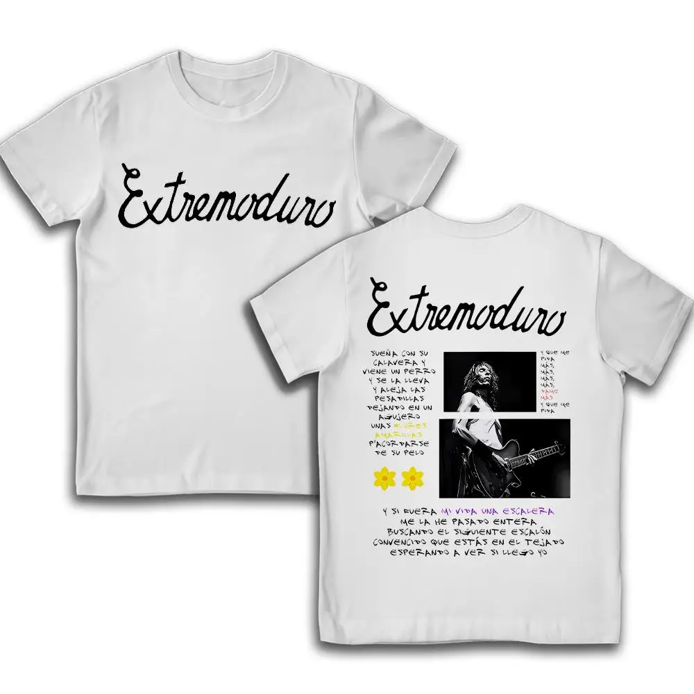 Rock Band Extremoduro Print T-Shirt Summer Men's Breathable Casual Short-Sleeve Shirt Street Hip Hop Loose Crew Neck Top S-5XL
