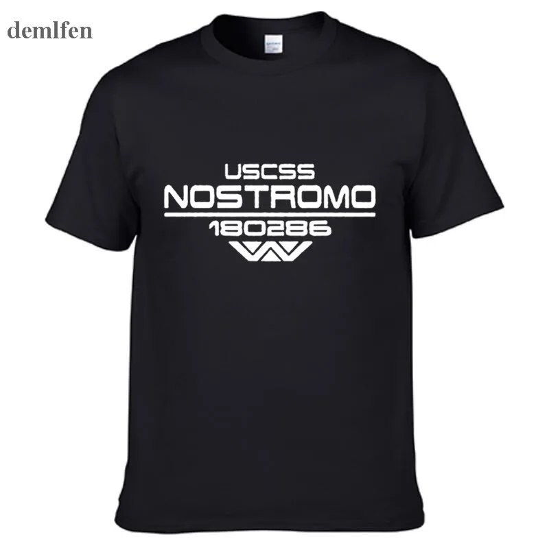 نوسترومو الغريبة الأجانب الخيال العلمي تحية مضحك الرجال تي شيرت الصيف القطن تي شيرت بلايز #2