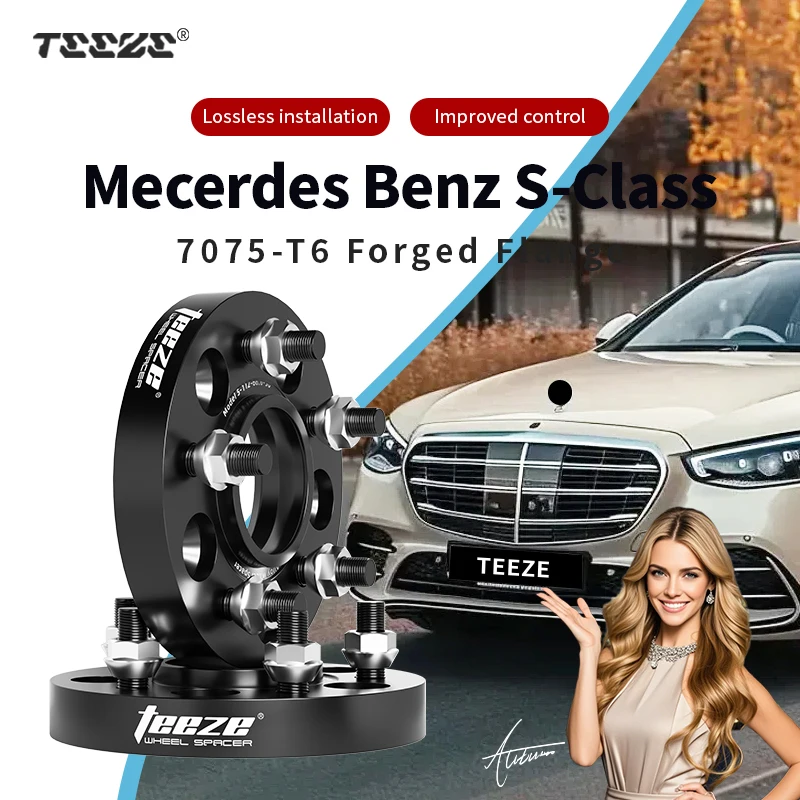 

2 шт. 5x112 66,6 ступица Centric черная кованая проставка для колеса T6-7075 для Mercedes Benz S Class15/20/25/30/35 мм с удлиненным колесным болтом