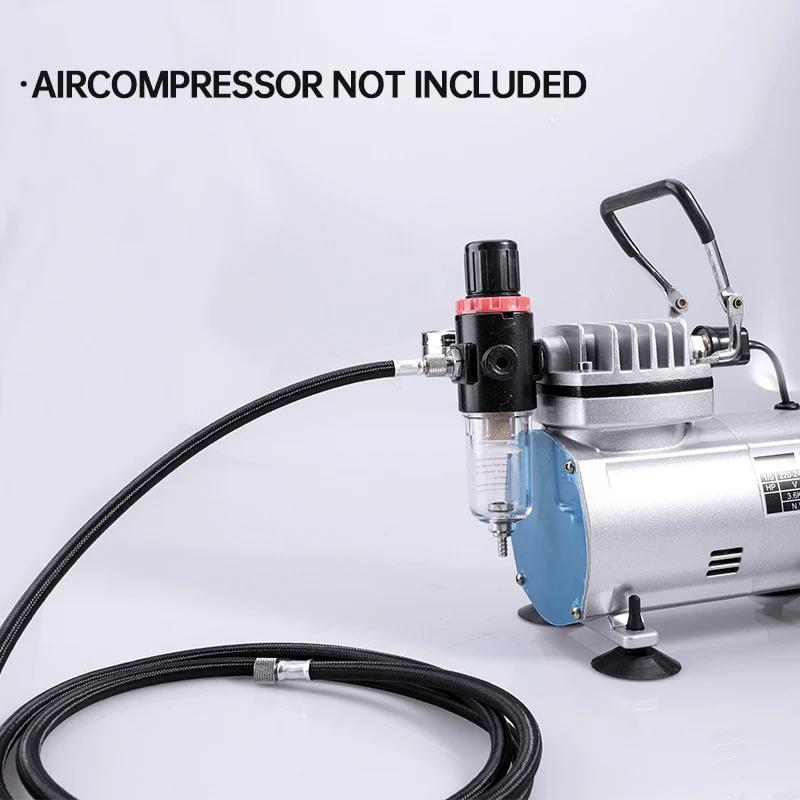 Airbrush Hose Nylon Braided Connection To Compressor, One End with Standard 1/8/ 1/8 Size Fittings (1.8m for Your Choice)