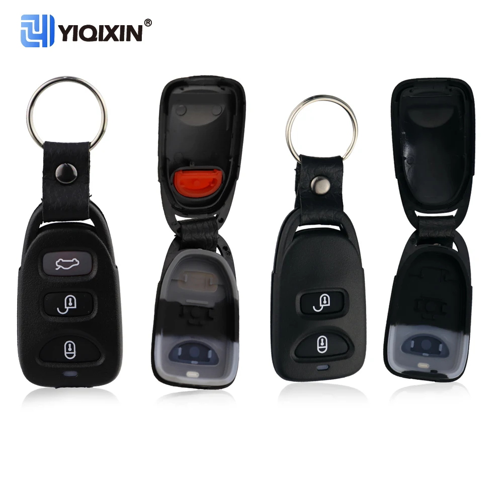 YIQIXIN Replacement Car Key Case Shell For Hyundai Kia Carens Tucson Santa Fe Auto Remote Fob Cover Keychain No Battery Holder