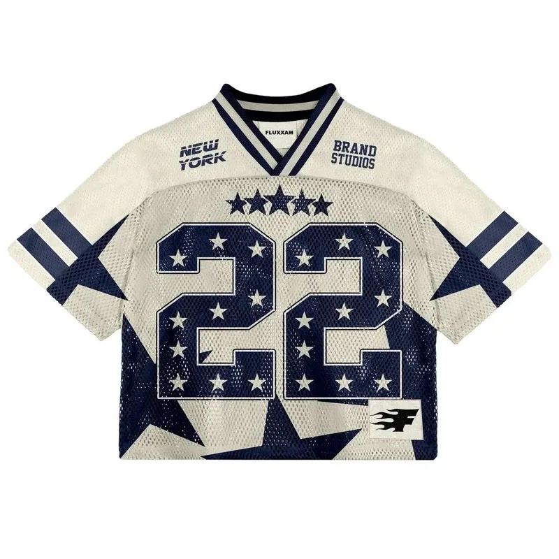 

2025 New American Popular Selling Spot T-shirt Women Y2K New Street Trend Hip Hop Joker Short Sleeved Couple Casual Punk Ha★★★★