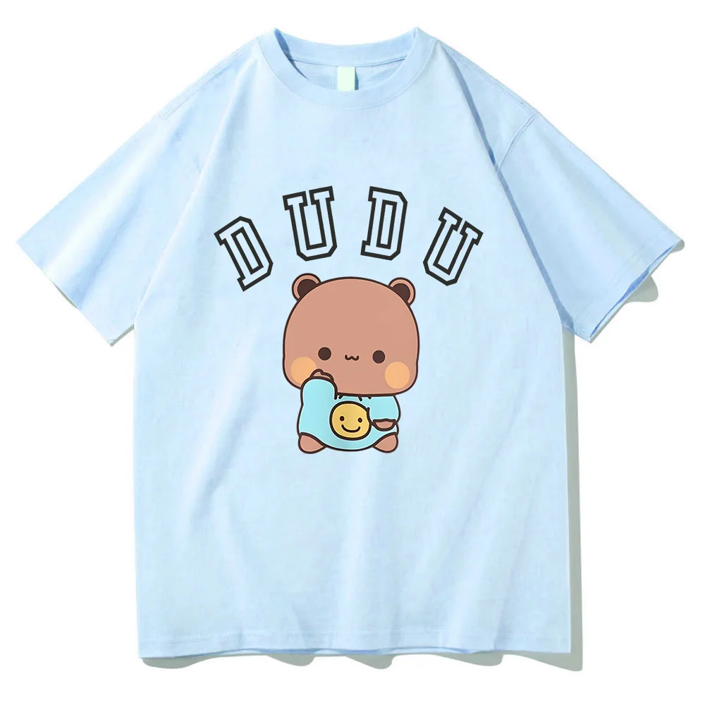 Panda Bear Cartoon Printing t-shirt manica corta donna uomo t-shirt in cotone Bubu Dudu magliette grafiche carine magliette estive Casual