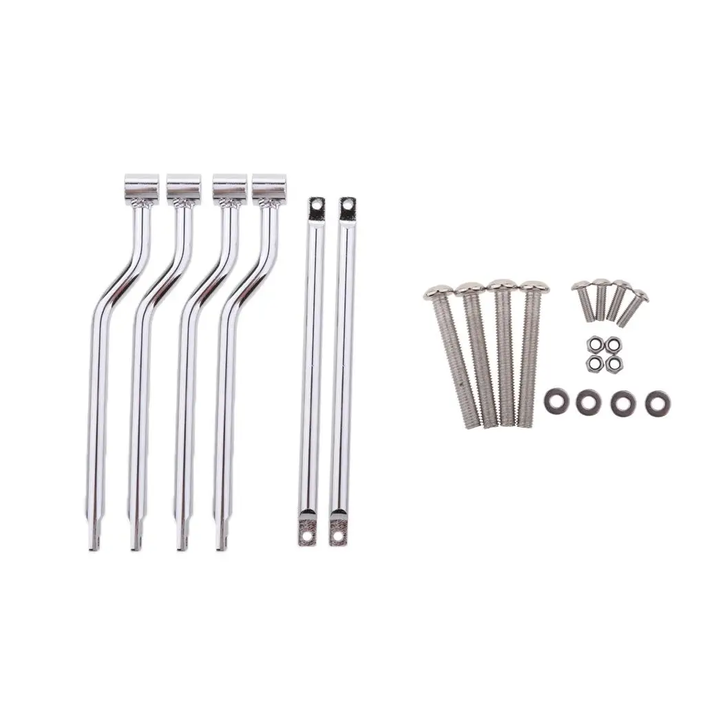 Universal Motorcycle Saddlebag Support Bars Mounts Chrome Steel Side Bag Rack for Suzuki Volusia Kawasaki Vulcan Honda Rebel