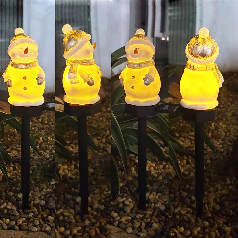 

Christmas Snowman Tree Lawn Lamp LED Light Outdoor Shape Waterproof Landscape Lawn Lamp Ground Inserted Lawn For Garden Decor