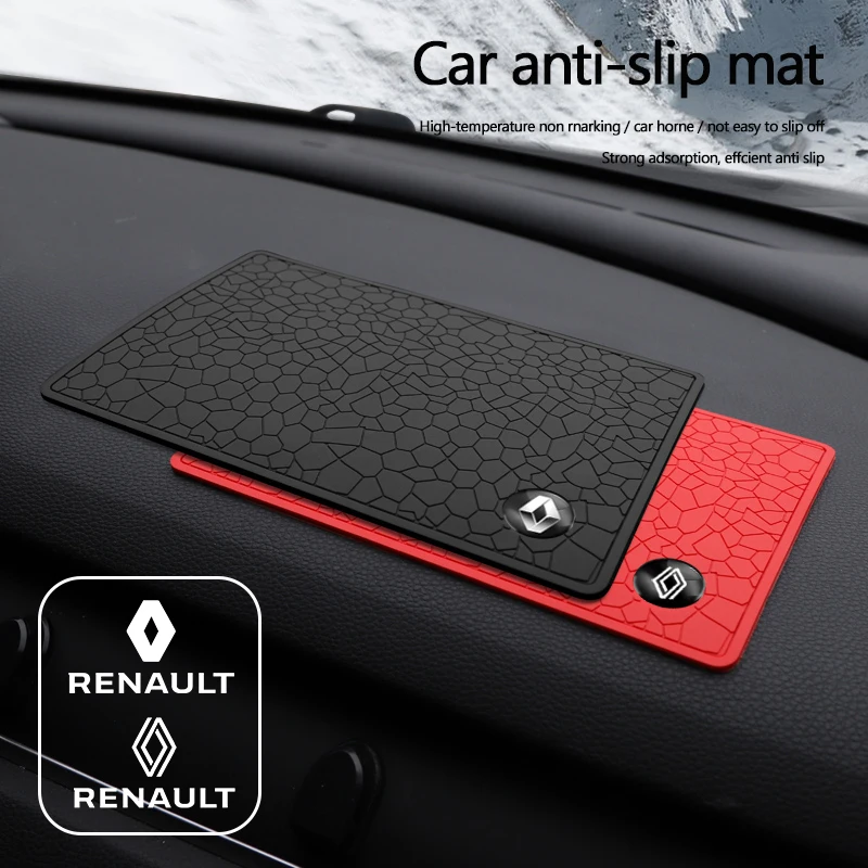 Alfombrilla Antideslizante con Logotipo de Coche para el Tablero, Accesorios Interiores para Renault Fluence, Laguna, Scenic, Latitude, Talisman, Kadjar, Captur, Kol