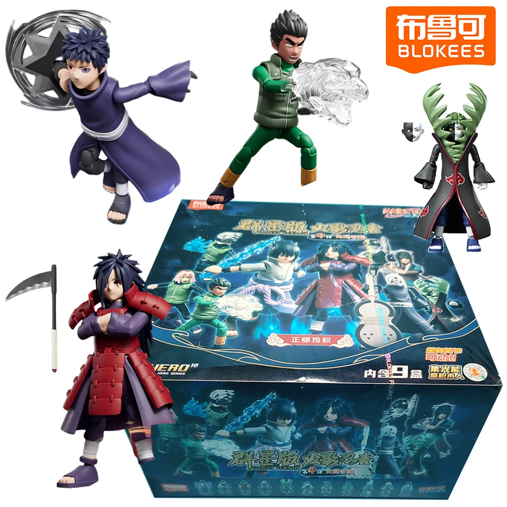 Nowe Oryginalne Blokees Naruto Blind Box Wersja Galaktyczna Kreatywny Ruchomy Model Zestaw do Składania Ozdoby Kolekcjonerskie Zabawki Prezenty Urodzinowe