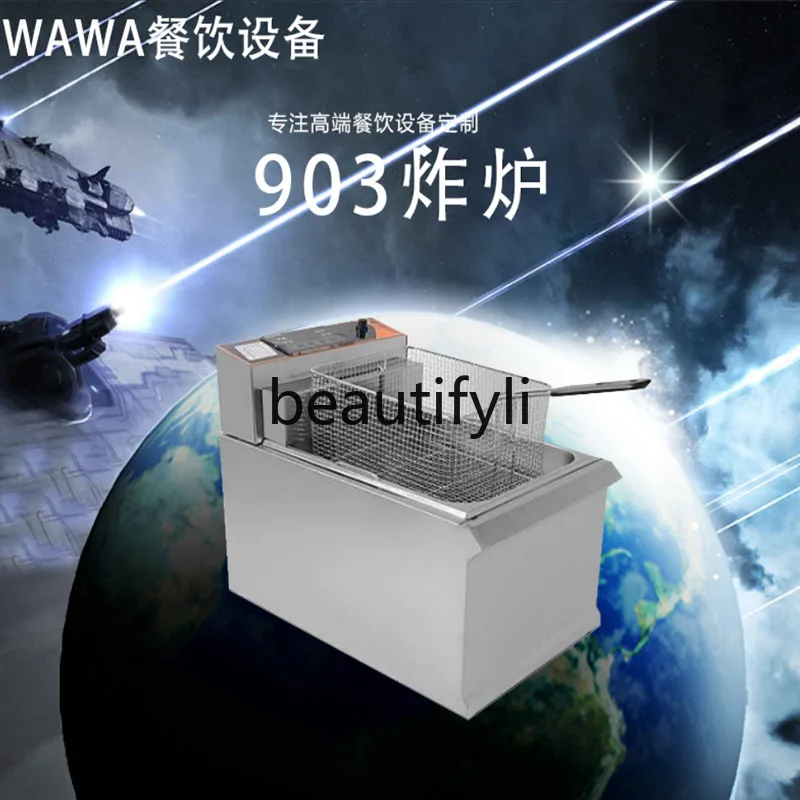 Einzylinder-Einzelbildschirm-Desktop-Elektrofritteuse Kommerzielle elektrische Fritteuse Burger Shop Küchenfritteuse