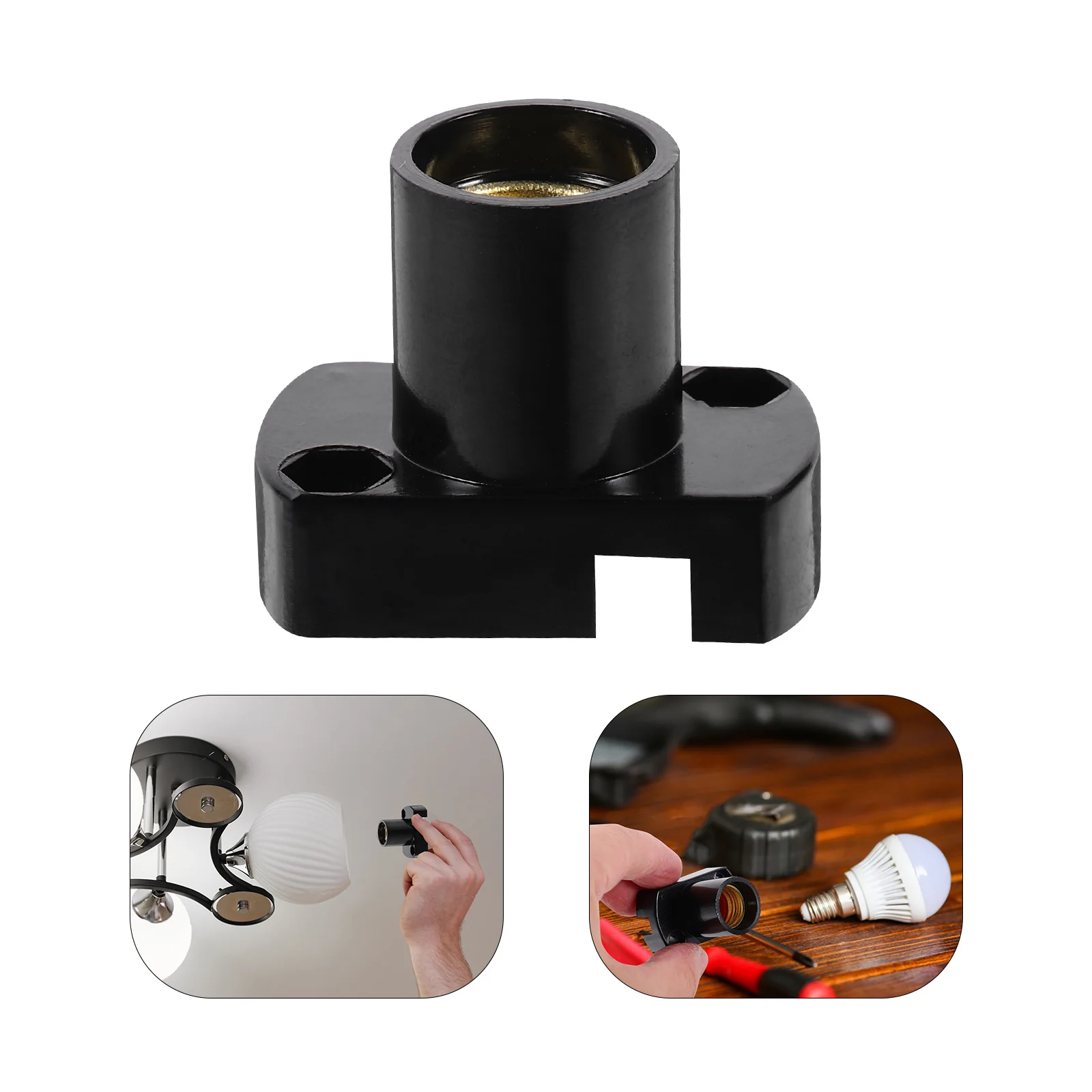 

E12 Lamp Holder Light Bulb Socket Base Screw Type Pendant Lamp Parts Metal E12 Socket Bulb Holder Lighting Accessories