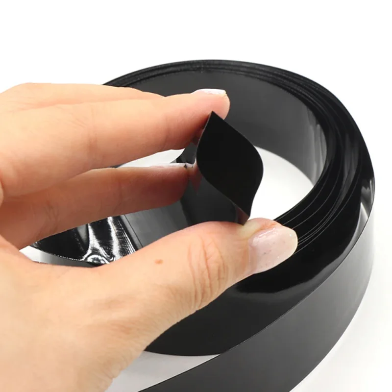 Black PVC Heat Shrink Tube Insulated Protection Film  Width 17~500mm Waterproof Lithium Battery Pack  Cable Sleeve