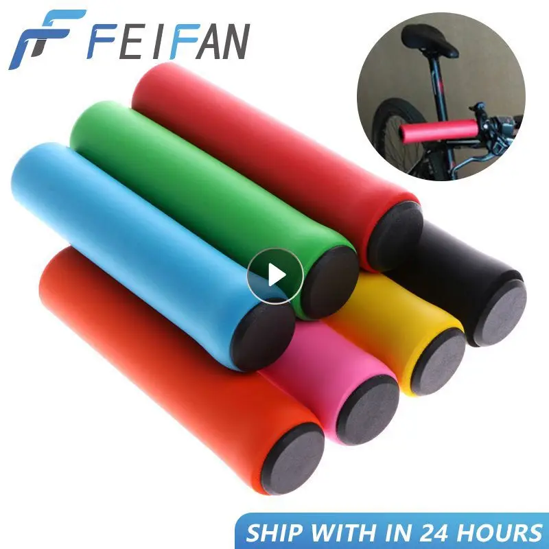 

2pcs Soft Silicone Bicycle Handlebar Grips Outdoor MTB Road Bike Sponge Grips Cover Anti-slip Strong Support Grips Cycling Part