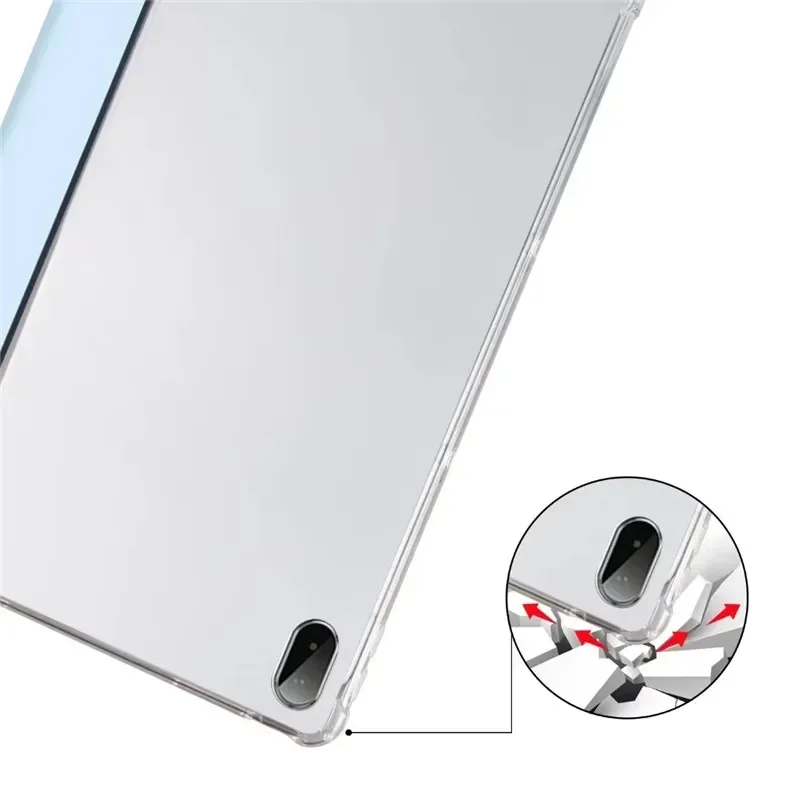 For Xiaomi Poco Pad Case with Pencil Holder Flip Stand Soft TPU Back Magnetic Tablet Case for Redmi Pad Pro 2024 Cover 12.1 Inch