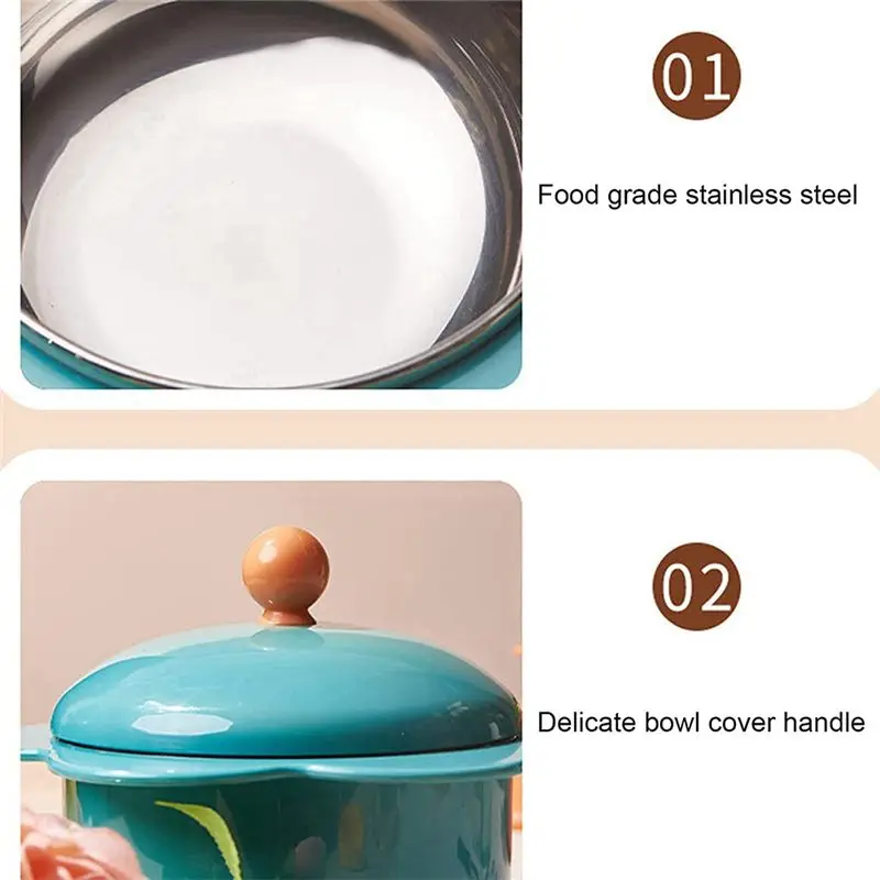 

A75K, 3 упаковки, милая миска для еды в форме подсолнуха, емкость, поepenбленный край, миска для лапши из нержавеющей стали, миска для еды