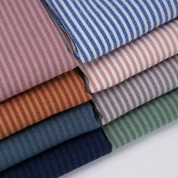 Yarn Dyed Fabric Summer Spandex Elasticity Striped Dress Overcoat Clothing Fabrics for Sewing Material Wholesale Cloth Diy