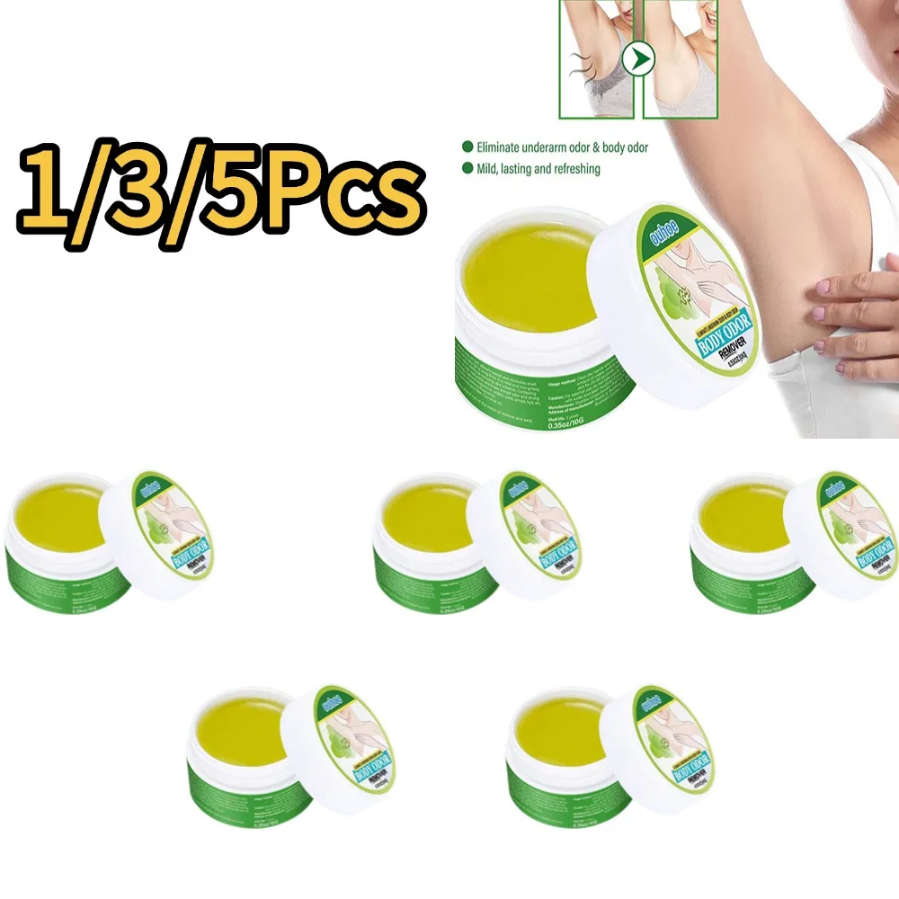 

1/3/5Pcs 10g Underarm Odor Cream For Body And Underarm Cleaning Deodorizing Deodorizing And Body Anti Sweat Care Cream