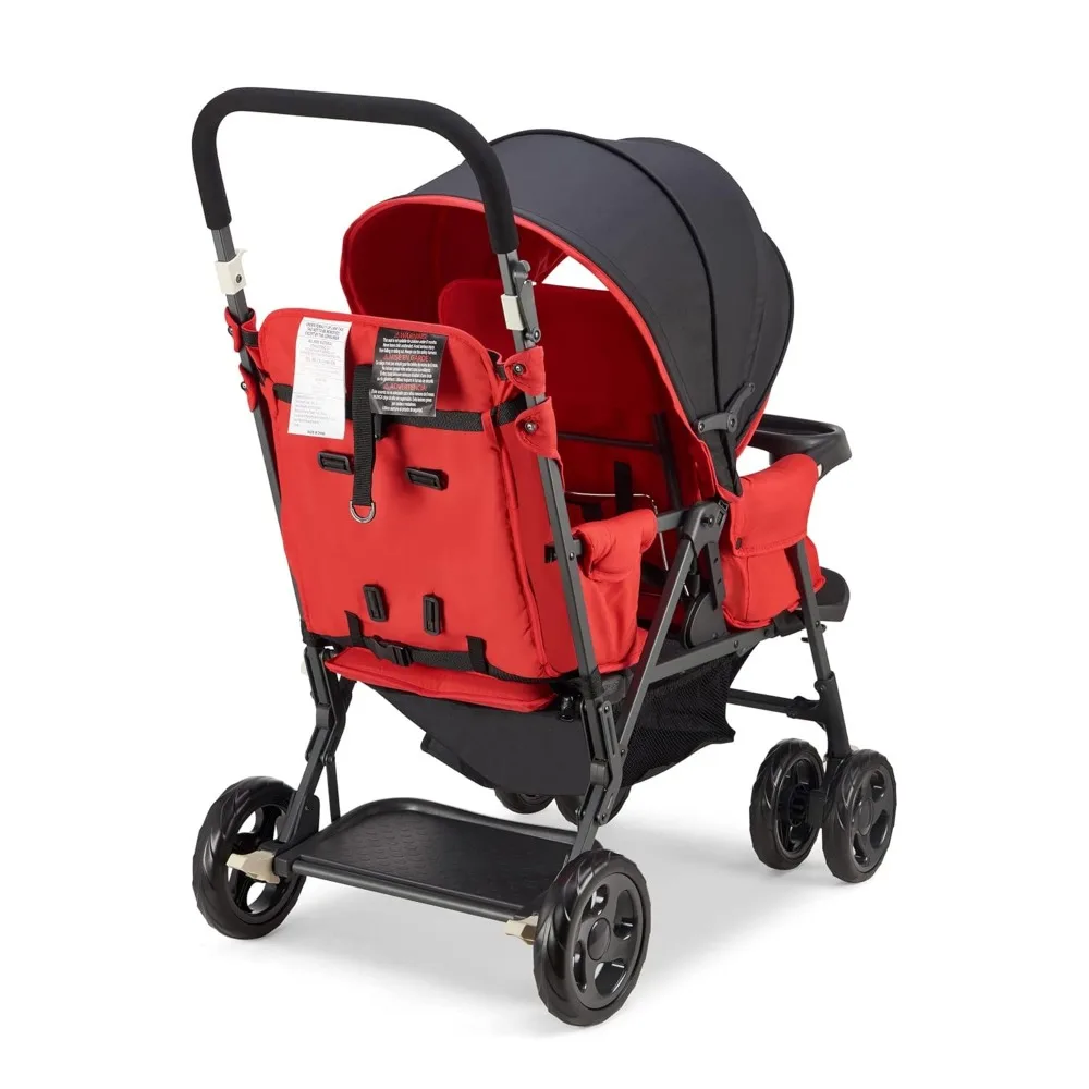 Caboose Graphite Red Polyester Stroller with 55% Steel, 25% Plastic, 20% Polyester Fabric