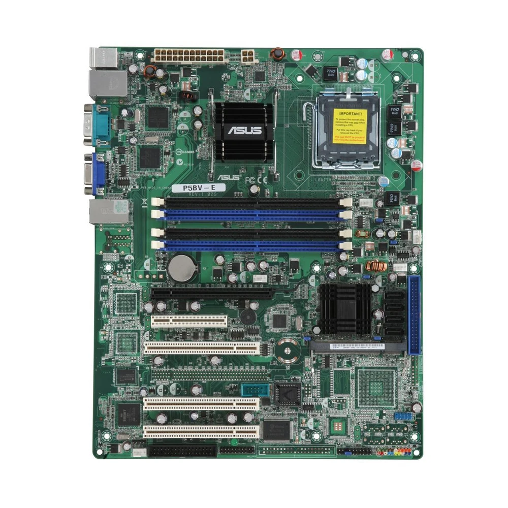 ﻿ ASUS P5BV-E Motherboard Intel 3200 chipset DDR2 8GB Socket 775 support Core 2 Duo E4300 E6300  E6700   E8400 Q6400 Xeon 3065