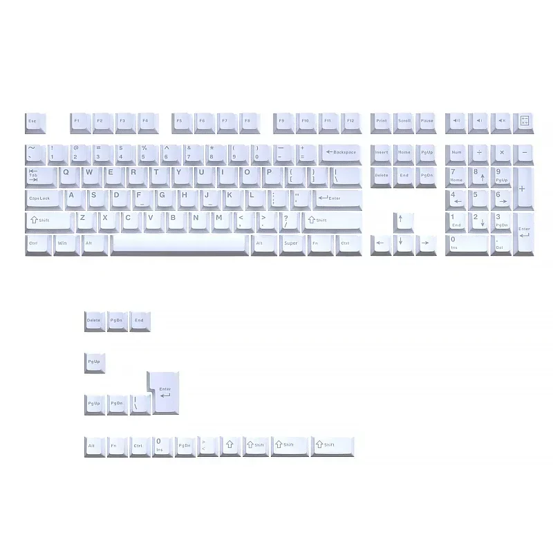 Blue mechanical keycap PBT two-color injection molding small full set of customization original height 126 key positions