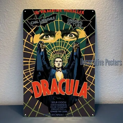 1u,Dracula Horror Movie Metal Poster - Collectable Tin Sign - 20x30cm Plate-aluminum-aluminum