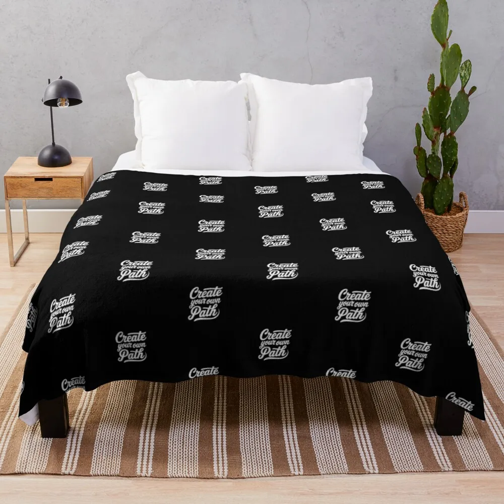 Create Your Own Path Throw Blanket manga anime warm winter Blankets