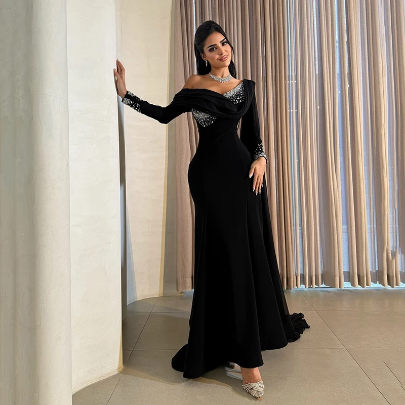 

Thinyfull Sexy Mermaid Prom Evening Dresses Sweetheart Long Sleeve Beadings Party Dress 2026 Night Cocktail Prom Gown Customized