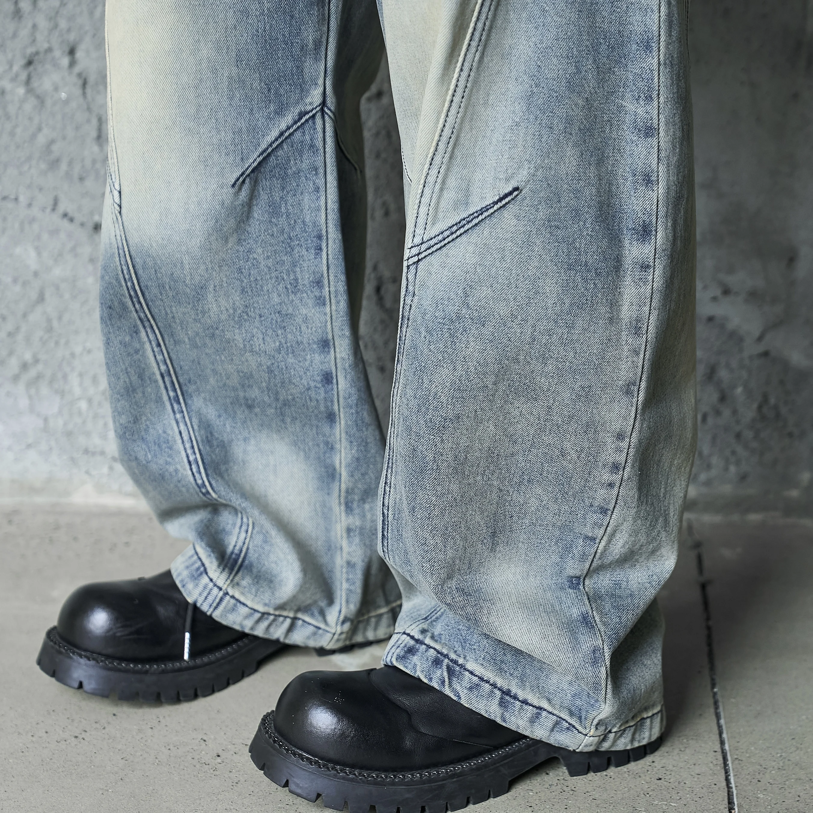 Bild 3: AL80051 BLCG Hochwertige Loose-Fit Jeans mit Hoher Taille, Robuste Unisex Mode-Jeans