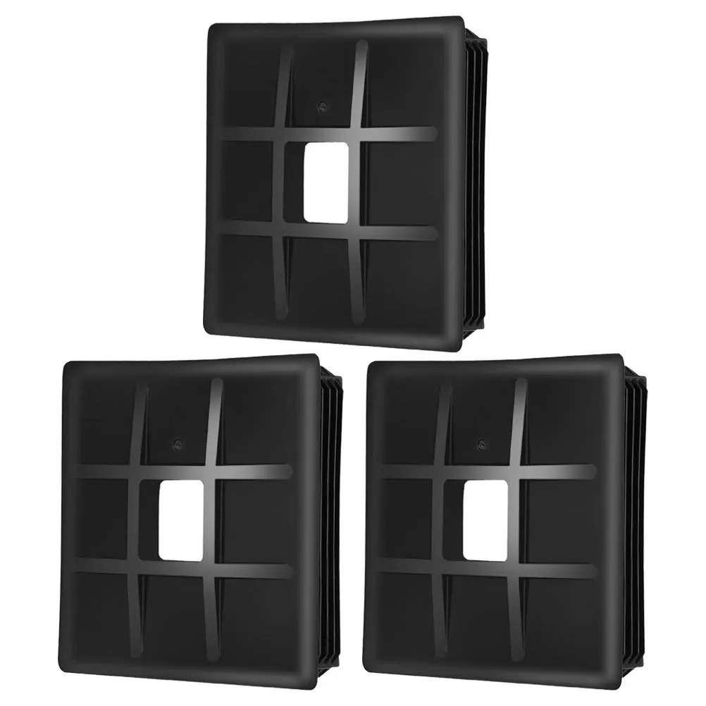 

3pcs Cap Cover Square Trailer Plug End Caps Durable Weather Resistant Easy Install Protection For Motorhome