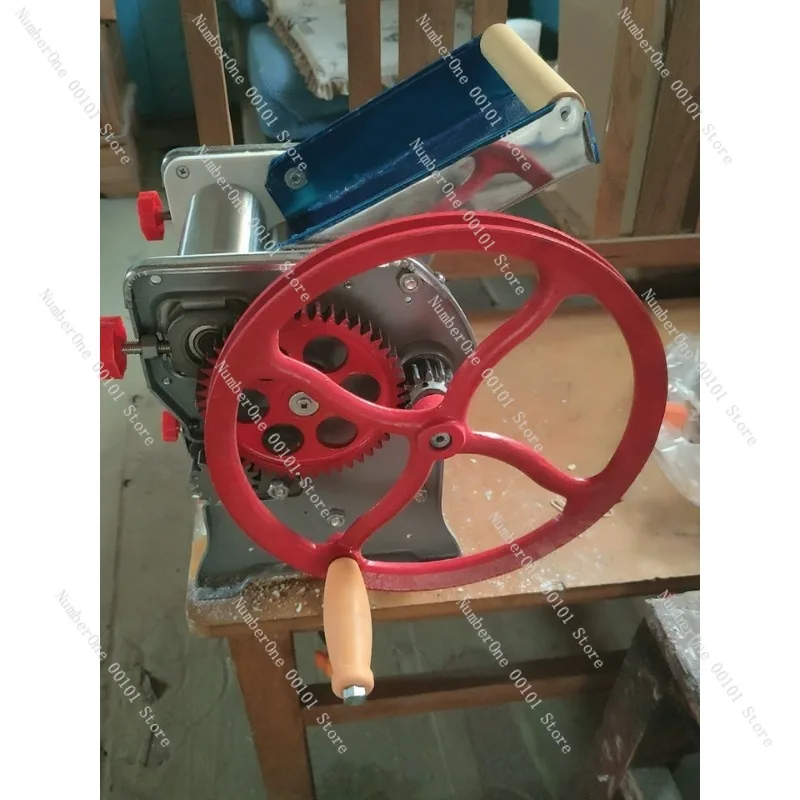 Manual Hand Crank Pasta Machine, Small Household Noodle Maker for Dumpling & Wonton Wrappers