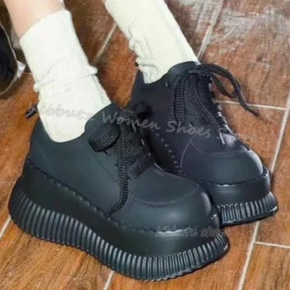 

Mary Jane Pump Platform Thick Bottom Luxury Leather Solid Color Fashion Concise Sexy Elegant Slip-On Women Shoes New Square Toe