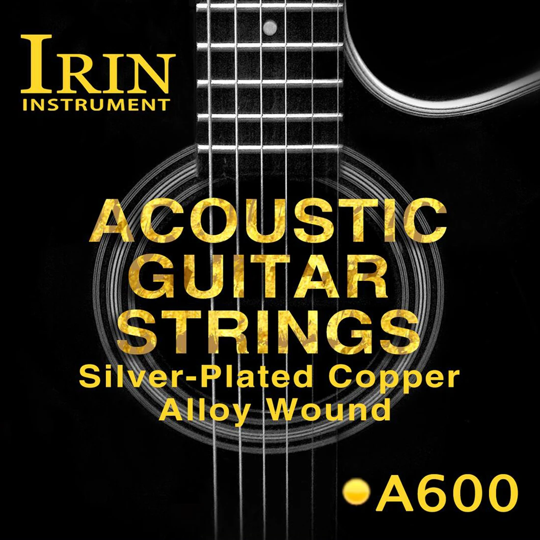 IRIN A600 6Pcs/Set Acoustic Guitar Strings Silver Plated Brass Folk Guitar Strings Stringed Instruments Guitar Parts Accessories