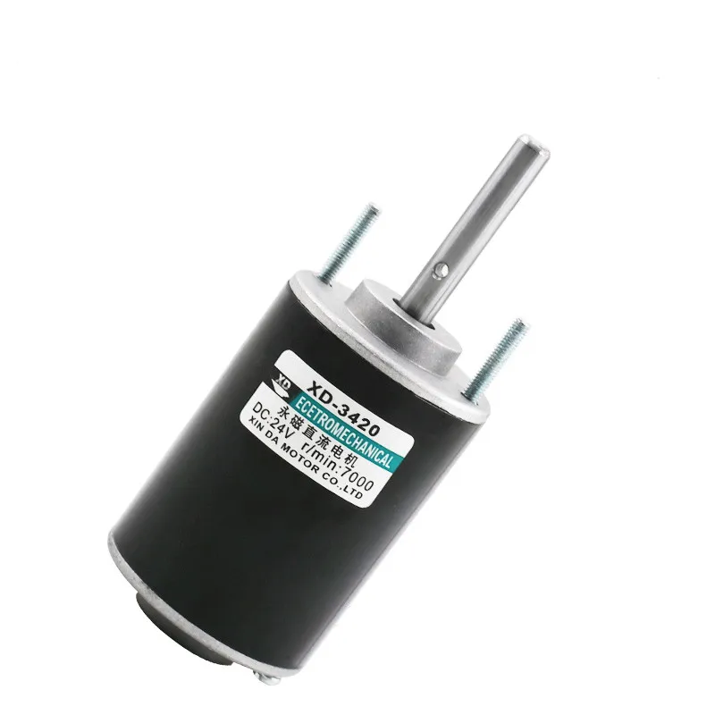 DC 12V 24V 30W 3500rpm/7000rpm Permanent Magnet Motor 3420 DC Motor Speed Adjustable Can CW CCW 51mm x 71mm