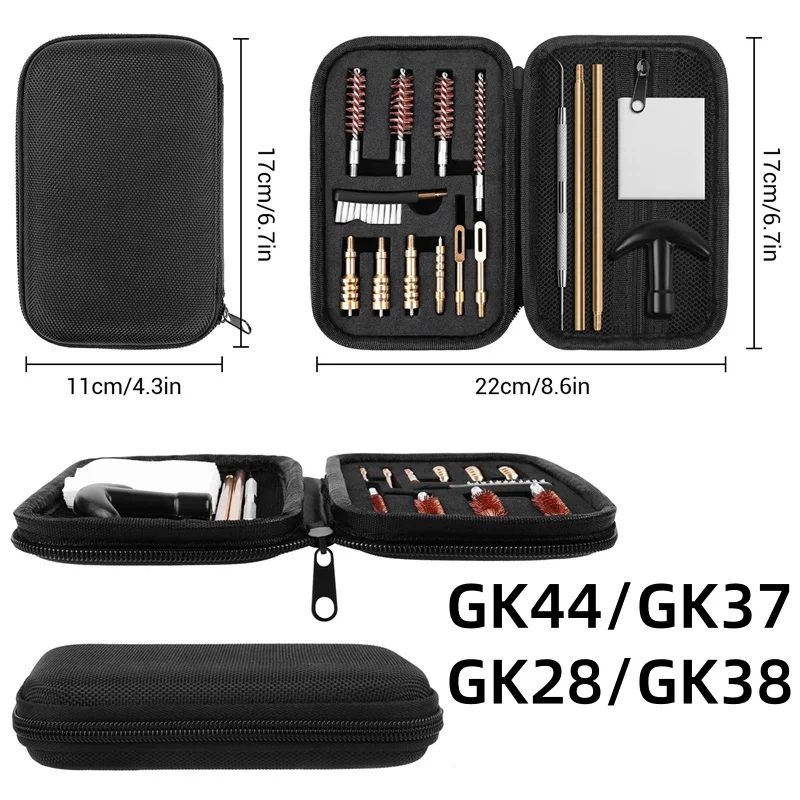 

Gun Cleaning Kit Barrel Brush Tool Patches Cotton 9mm Swabs Mat Set Universal Rod Hunting Accessories Glock19 M16 Ar 15 Aк 74