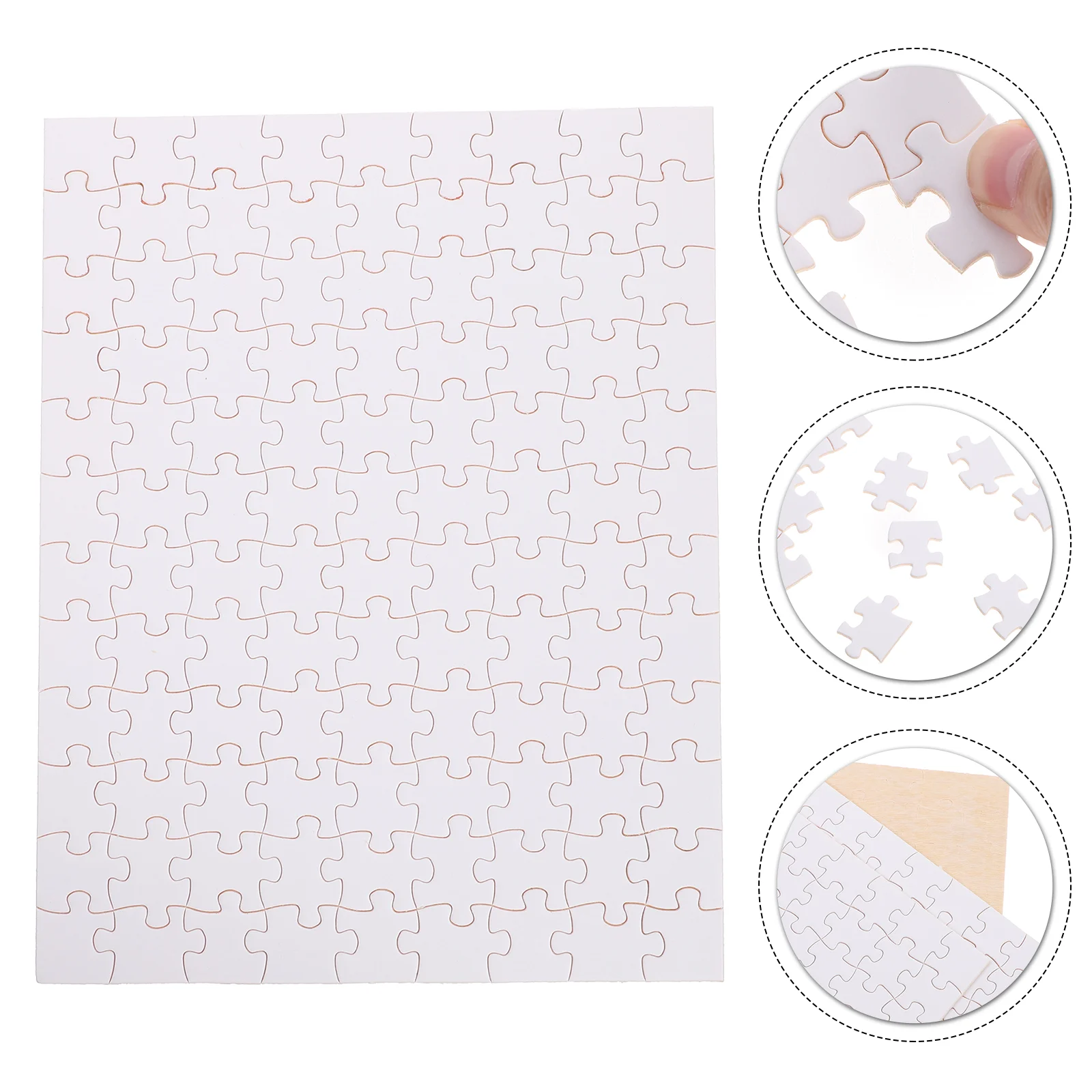 3 Sheets Blank Puzzle Sublimation Puzzle Diy Heat Transfer Puzzle Accessory blank puzzles to draw on sublimation puzzle blanks