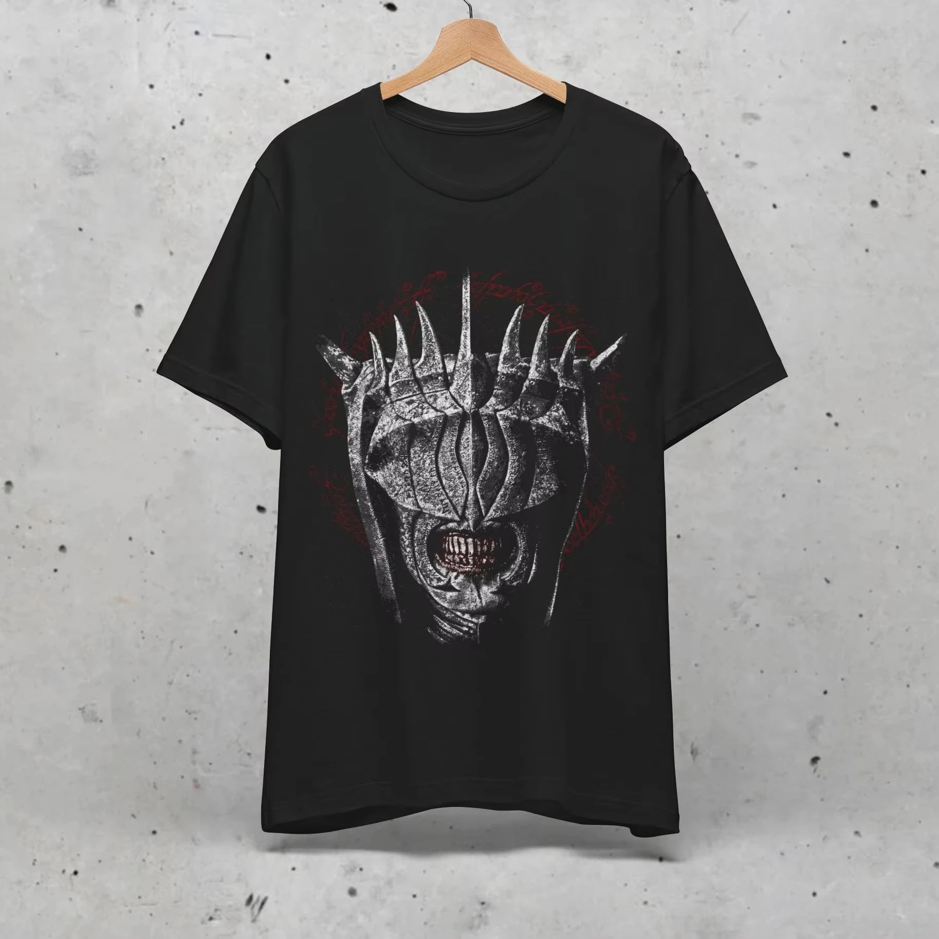 قميص Lord of The Rings فم Sauron Mordor Dark Lord ملابس رجالية مريحة