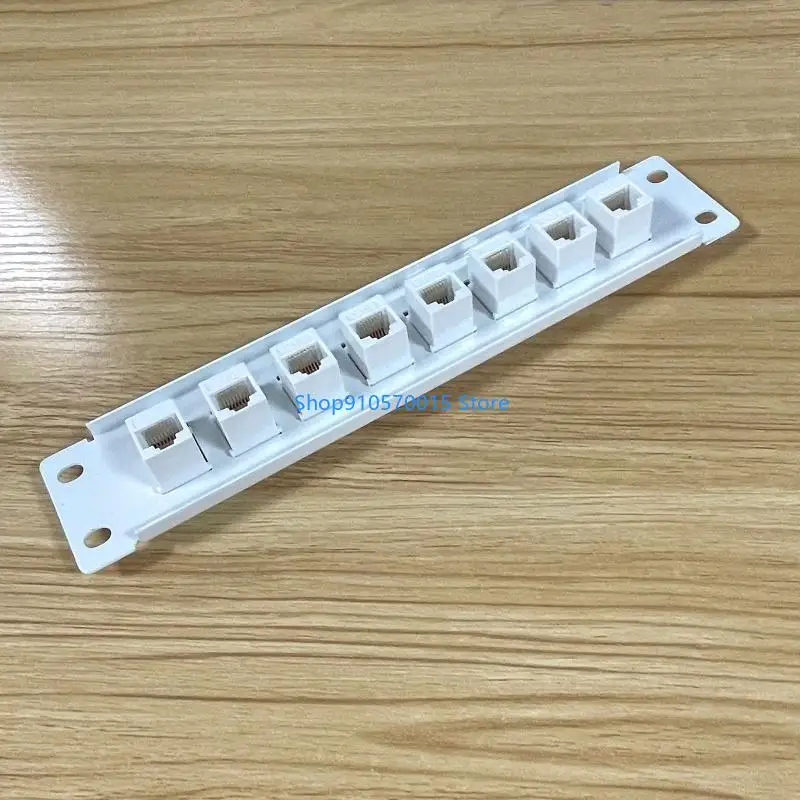 

B95C CAT6 8 Port Patch Panel Supports Back CAT6 Unshielded with Coded T568A/B Wiring for RJ45 Cables Rack/Wall Mount