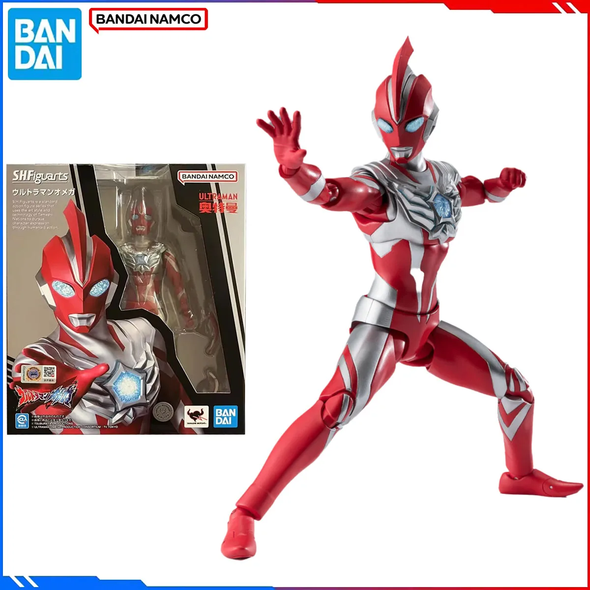 

Genuine Bandai Original Ultraman Omega Anime Figure Model Kits SHF Ultraman Omega Action Movable Model Toys Christmas Gift