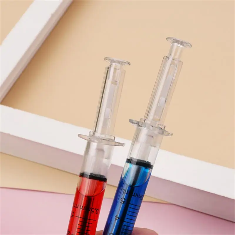 Injection Shape Ballpen Doctor Nurse Needle Ball Point Pen Office School Stationery Pen Syringe Needle Ballpoint Pen Write Tool