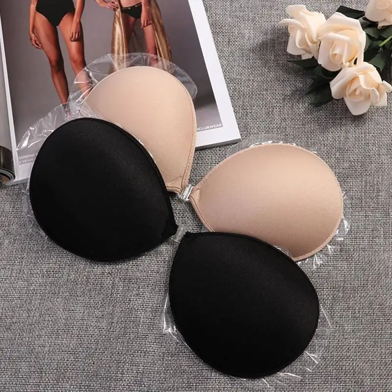 Women Bra Wire Free Sexy Push Up Invisible Bras Self-Adhesive Silicone Seamless Front Closure Sticky Backless Strapless Bra