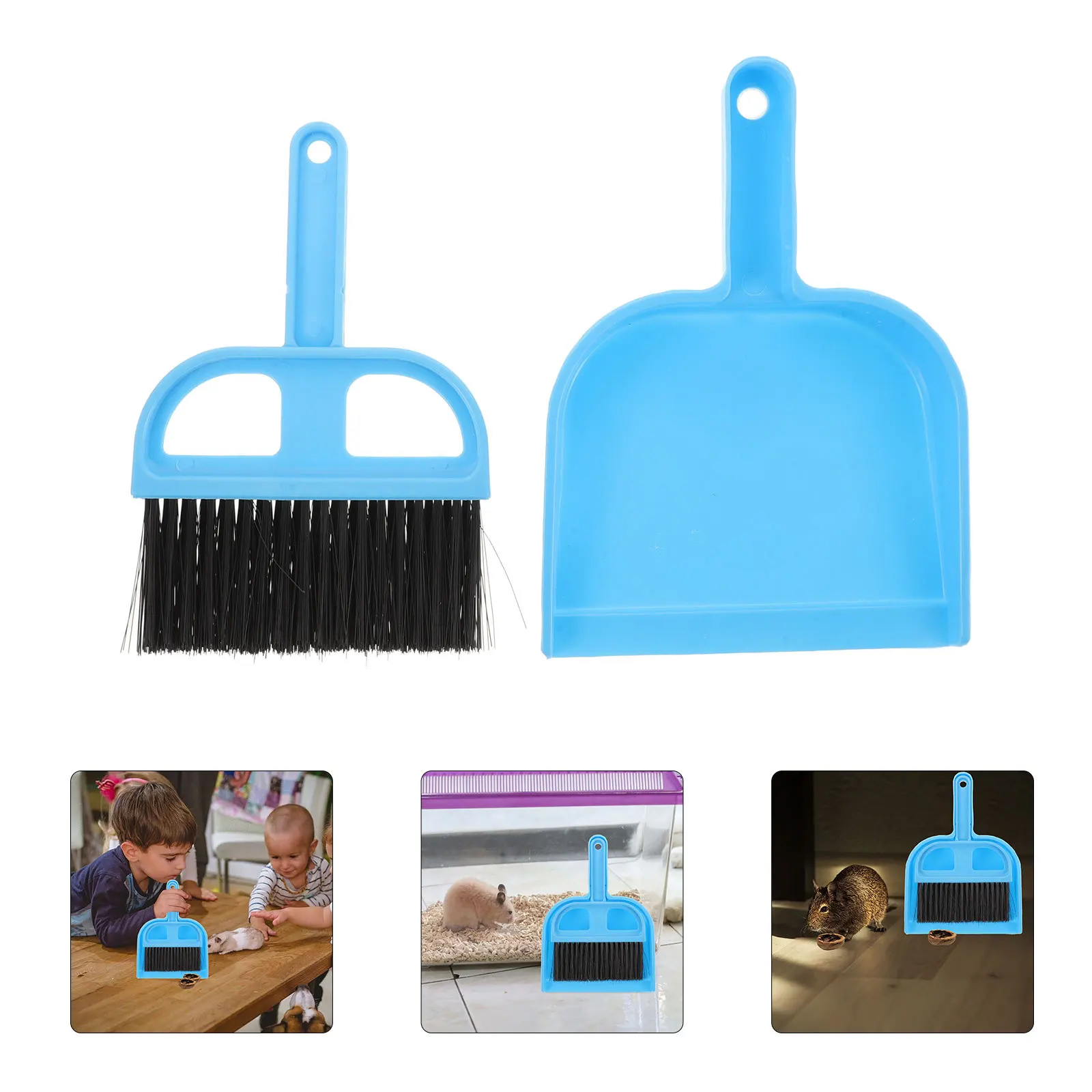 

1Set Hamster Cage Mini Broom Dustpan Set Small Animal Cage Cleaning Supply Handheld Dust Brush Hamster Dustpan and Broom Set