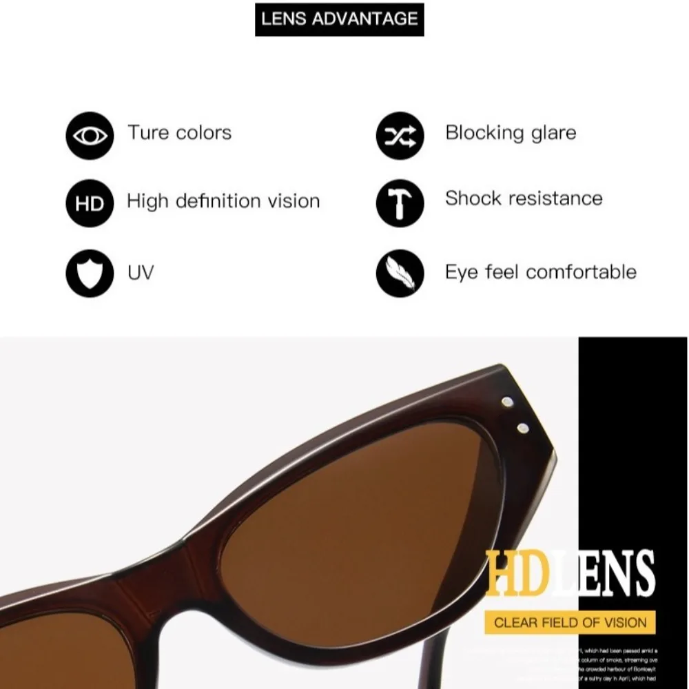 Occhiali da sole a rombo color gelatina Rice Nail UV400 Occhiali da sole Cat Eye Protezione UV Occhiali da sole sportivi da esterno con montatura piccola