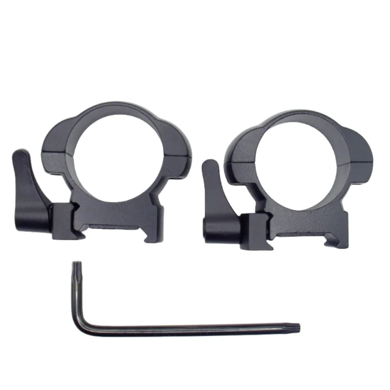 2Pcs/Set Medium Porfile Rifle Scope Steel Mounts Ring 30mm  with 21mm Picatinny Rail Tactical Flashlight QD Mount