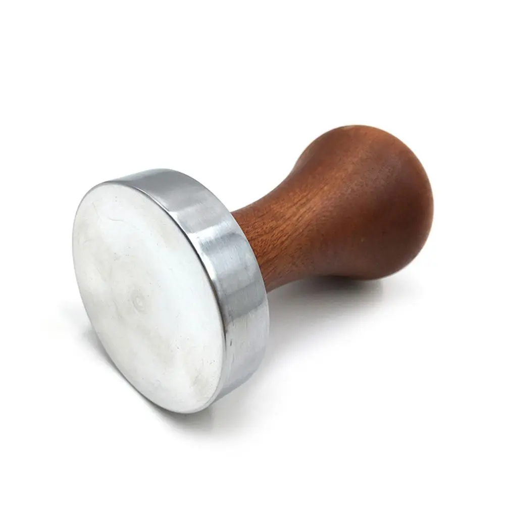 51mm/53mm/58mm Espresso Coffee Tamper Powder Hammer Wood Handle Espresso Tamper Coffee Distributor Tampers for Coffee