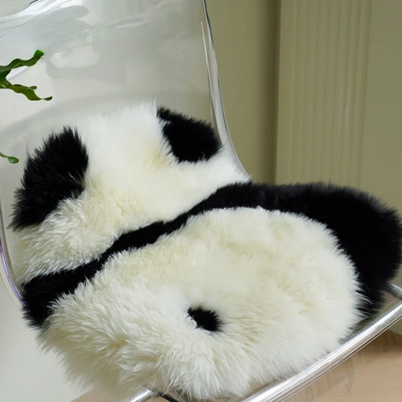 

Internet Celebrity Ins Panda Cushion Living Room Wool Rug Sofa Winter Thickening Chair Cushion