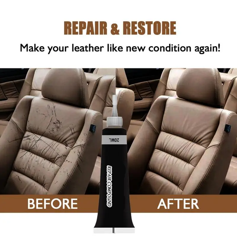 1Pcs White/Black Leather Repair Gel For Jacket And Shoes Leather Filler Leather Paint Leather Scratch Repair Refurbishing Cream