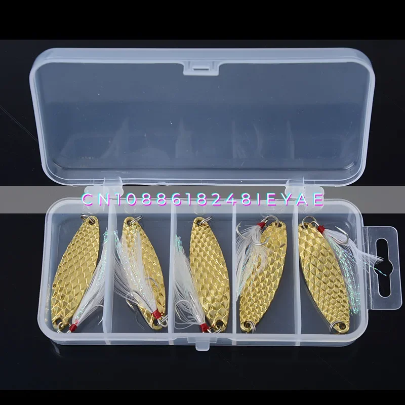 Super sanguessuga conjunto 7/10/15 grama ouro prata luya lantejoulas isca de pesca, água doce mar suprimentos de pesca equipamento de pesca