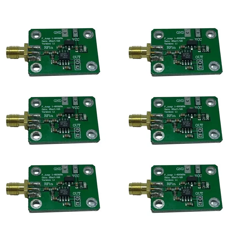 [aaae-2026]-6x-ad8307-rf-power-meter-logarithmic-detector-power-detection-1-600mhz-rf-detector-power-meter