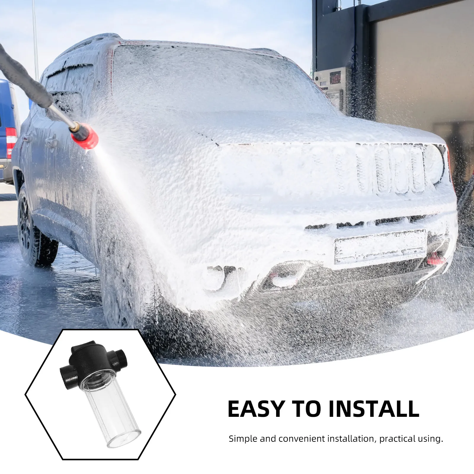 Multi-Functional Foam Sprayer Car Wash Soap Bottle Quick Connect Garden Hose Sprayer for Cleaning Washing Pet Bathing Outdoor